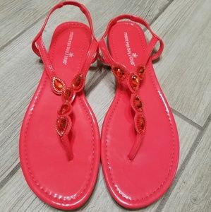 Pink jeweled sandals